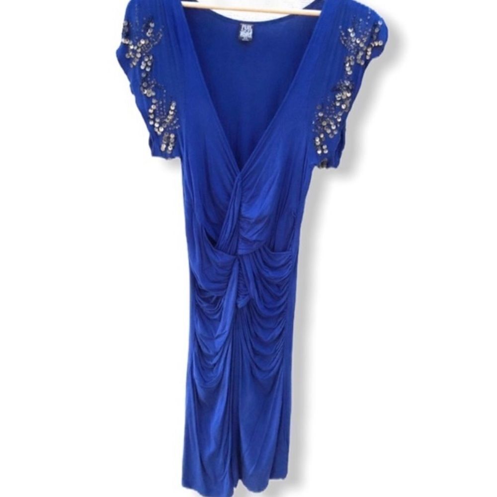 Free People Draped Dress With Beading Accents
